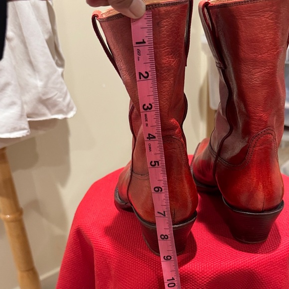 Cole Haan Red Leather Heeled Boots - Picture 10 of 10